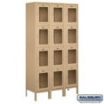thumbnail image 1 of Salsbury S-54365TN-U 3 x 6 x 15 in. Four Tier Extra Wide See Through Metal Locker, Tan - Unassembled, 1 of 1