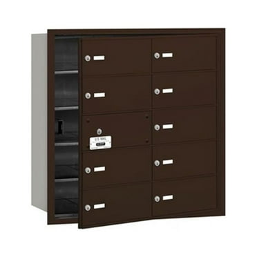 Salsbury  Salsbury 4Bplus Horizontal Mailbox 10 B Doors - 9 Usable - Bronze - Front Loading - Usps Access