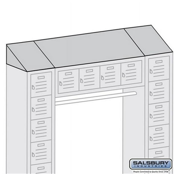 Salsbury Sloping Hood For Box Style Bridge Locker - 18 In. Deep - Blue