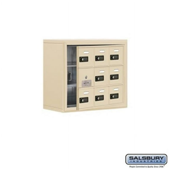SalsburyIndustries 19138-09SSC Cell Phone Storage Locker With Front Access Panel - 3 Door High Unit, Sandstone