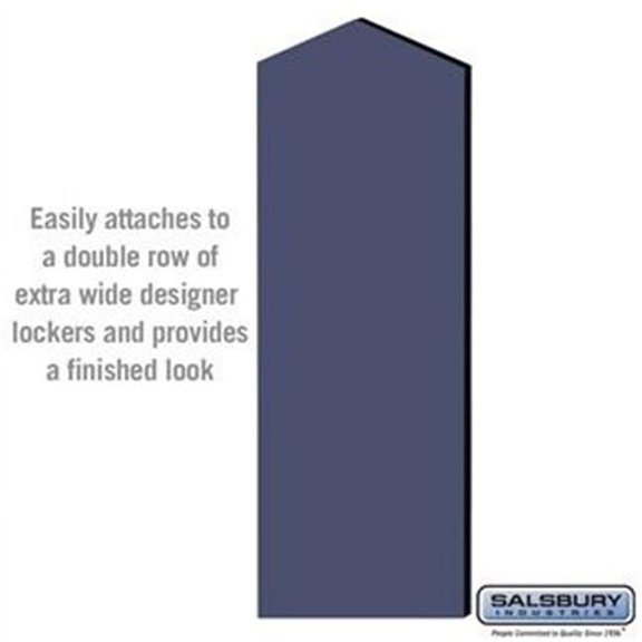 SalsburyIndustries 22247BLU 24 in. Deep Extra Wide Designer Wood Locker Double End Side Panel, Blue