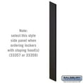 thumbnail image 1 of SalsburyIndustries 33339BLK 15 in. Deep Designer Wood Locker Side Panel For 6 Feet High- With Sloping Hood, Black, 1 of 1