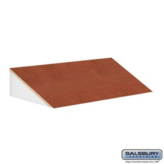 SalsburyIndustries 33356CHE Sloping Hood For 18 in. Deep Designer Wood Locker - 3 Wide, Cherry