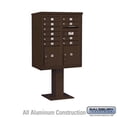 thumbnail image 1 of SalsburyIndustries 3410DA-10BRZ Double Column 4C Pedestal Mailbox - 10 Mb1 Doors, Bronze, 1 of 1
