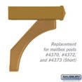 thumbnail image 1 of Arm Kit - Replacement for Deluxe Post for (1) Designer Roadside Mailbox - Brass, 1 of 1