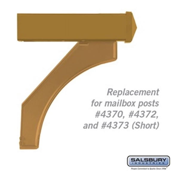 Arm Kit - Replacement for Deluxe Post for (1) Designer Roadside Mailbox - Brass