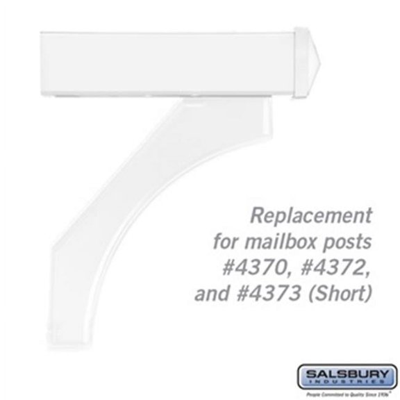 SalsburyIndustries 4377WHT Replacement Arm Kit For Deluxe Post 1 Roadside Mailbox - White
