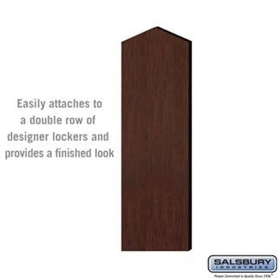 SalsburyIndustries 5 ft. High - 18 in. Deep Designer Wood Locker Double End Side Panel - Mahogany