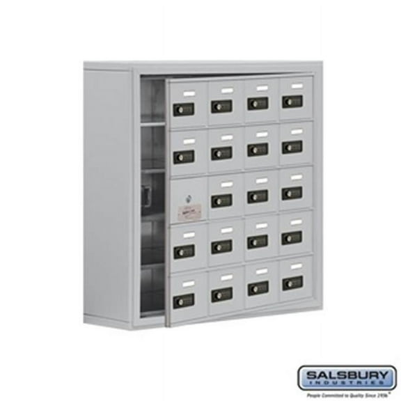 SalsburyIndustries  Cell Phone Storage Locker With Front Access Panel - Aluminum