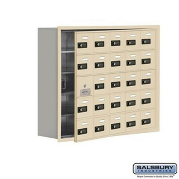 SalsburyIndustries  Cell Phone Storage Locker With Front Access Panel - Sandstone