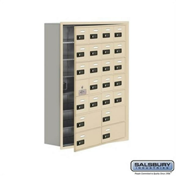 SalsburyIndustries  Cell Phone Storage Locker With Front Access Panel - Sandstone