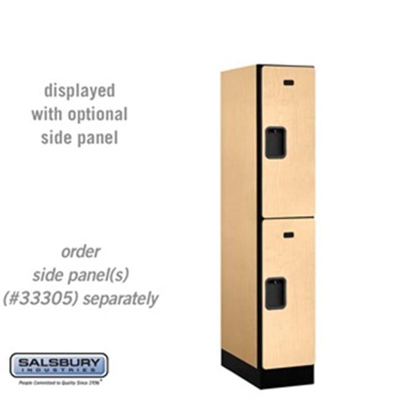 SalsburyIndustries Double Tier 1 Wide 5 ft. X 21 in. Designer Wood Locker - Maple