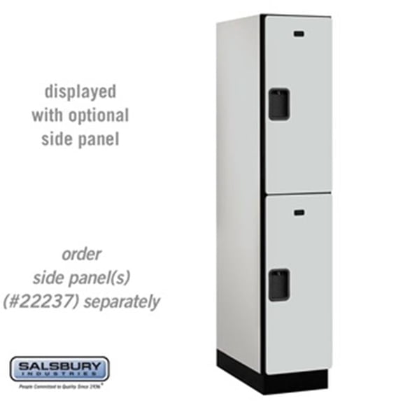 SalsburyIndustries  Double Tier 1 Wide Extra Wide Designer Wood Locker- Gray - 24 in. Deep