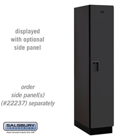 SalsburyIndustries  Single Tier 1 Wide Extra Wide Designer Wood Locker- Black - 24 in. Deep