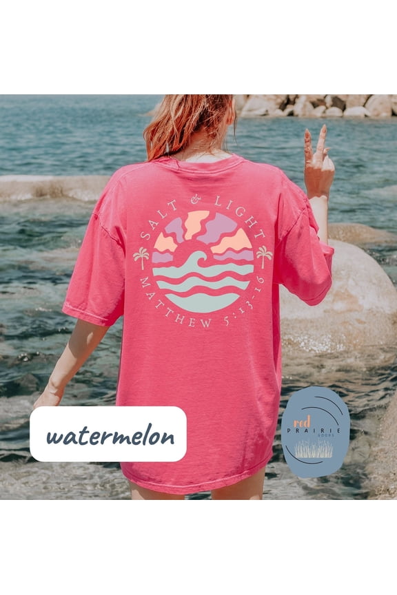 Salt And Light Shirt Christian Clothes Shirt Beach Christian Stay Salty Shirt Teen Gift for Christian Bible Verse Shirt Cute