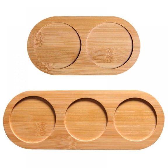 Salt And Pepper Mill Tray Shaker Holder, Peppers Salt Mill Tray, Wood Tray Mill Stand Inner Dia 3.7Inch 2Packs