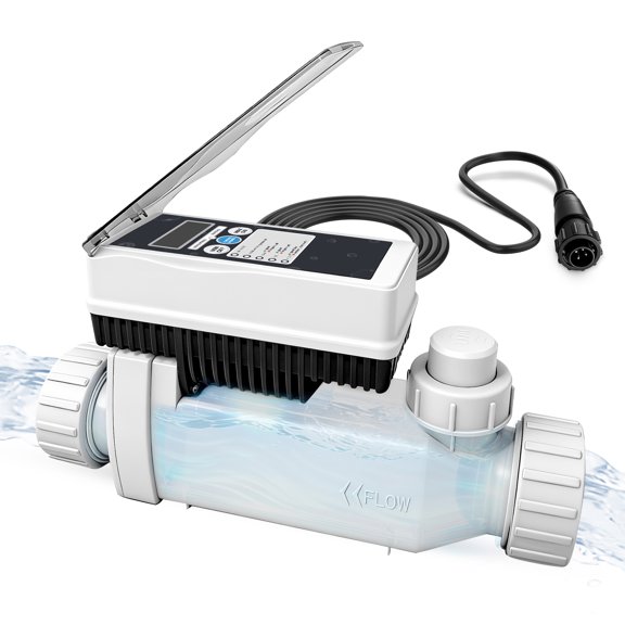 Salt Cell for Pool - Fits for Pentair Salt Cell, Upgraded Flow Switch with Temp/Salinity Sensor, Replacement Salt Cell Chlorine Generator, up to 60,000 Gal Pool