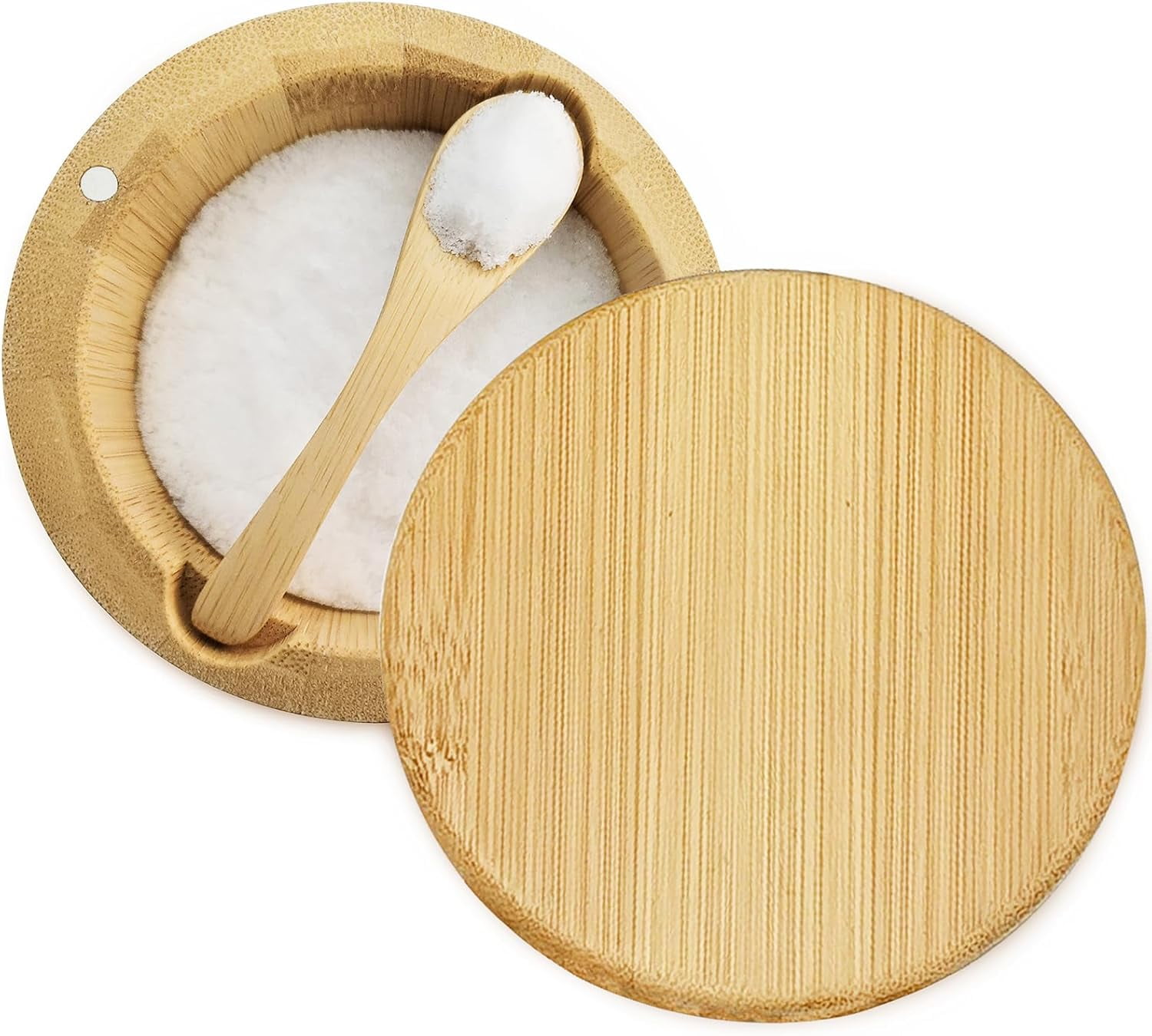 Salt Cellar with Lid Magnetic Salt Bowl Box Holder with Lid Salt Containers for Countertop Salt Crock Keeper Storage - Walmart.com