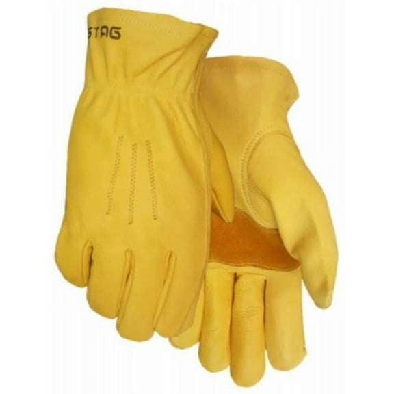 Salt City Sales 239891 Mens Premium Grain Cowhide Fencing Glove, Gold - Extra Large