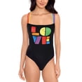 thumbnail image 1 of Salt + Cove BLACK Juniors' Love One-Piece Swimsuit, US Medium, 1 of 3