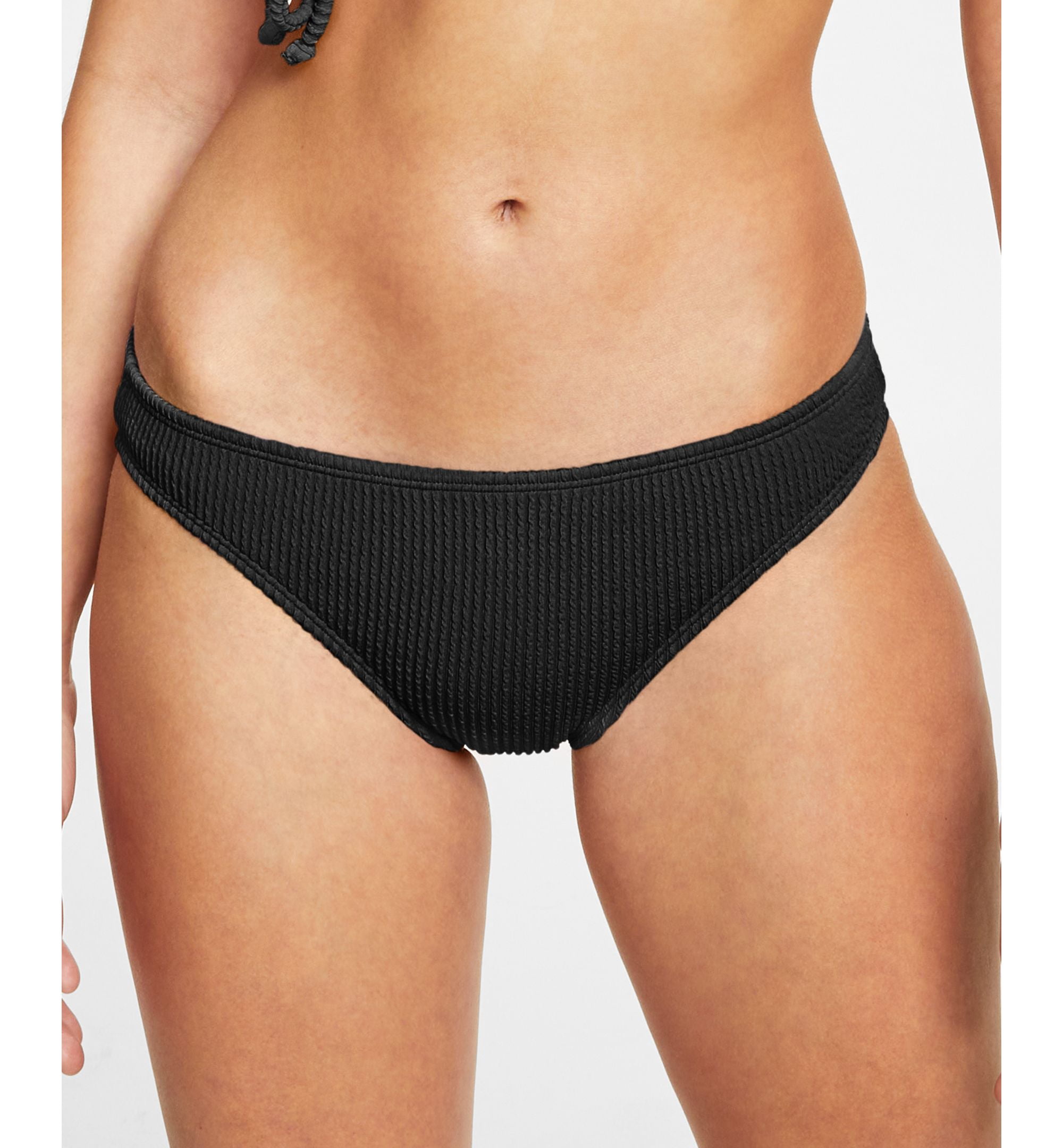 Salt + Cove BLACK Juniors Solid Hipster Bikini Swim Bottom, Black, XL