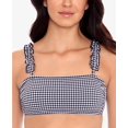 thumbnail image 1 of Salt + Cove BLACK/WHITE Gingham Bikini Swim Top, US D/DD, 1 of 3