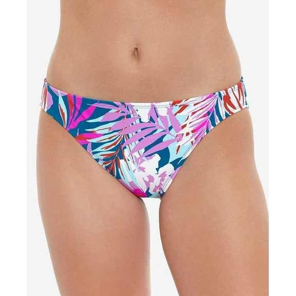 Salt + Cove Junior's Bop To The Trop Hipster Bikini Bottoms Swimsuit Blue Multi Size Medium