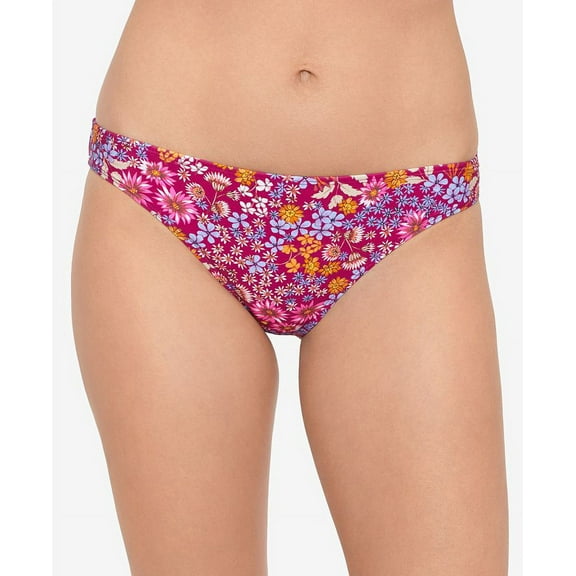 Salt + Cove Junior's Flower Child Hipster Bottoms Swimsuit Pink Size Medium