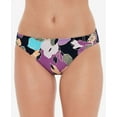 thumbnail image 1 of Salt + Cove Junior's Midnight Bloom Hipster Bikini Bottoms Swimsuit Black Size X-Large, 1 of 3