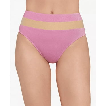 Salt   Cove Junior's Precious Metals Colorblocked Bikini Bottoms Swimsuit Pink Size Small