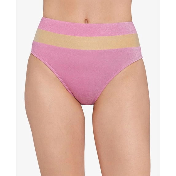 Salt + Cove Junior's Precious Metals Colorblocked Bikini Bottoms Swimsuit Pink Size X-Large
