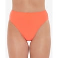 thumbnail image 1 of Salt + Cove Junior's Solid High Cut Bikini Bottoms Swimsuit Orange Size X-Small, 1 of 3