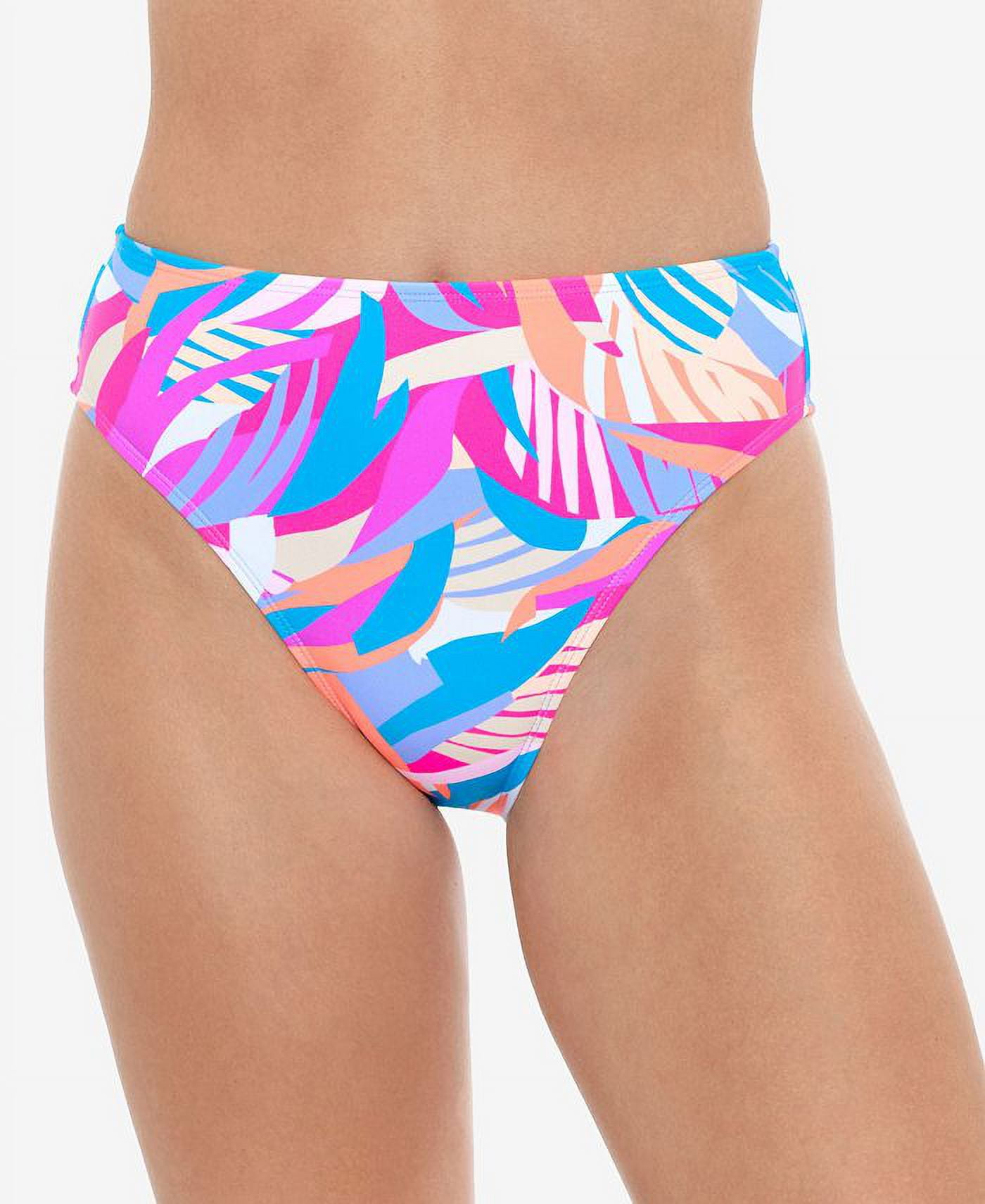 Salt + Cove Junior's Tropical Breeze High Cut Bikini Bottoms Swimsuit Blue Size X-Small