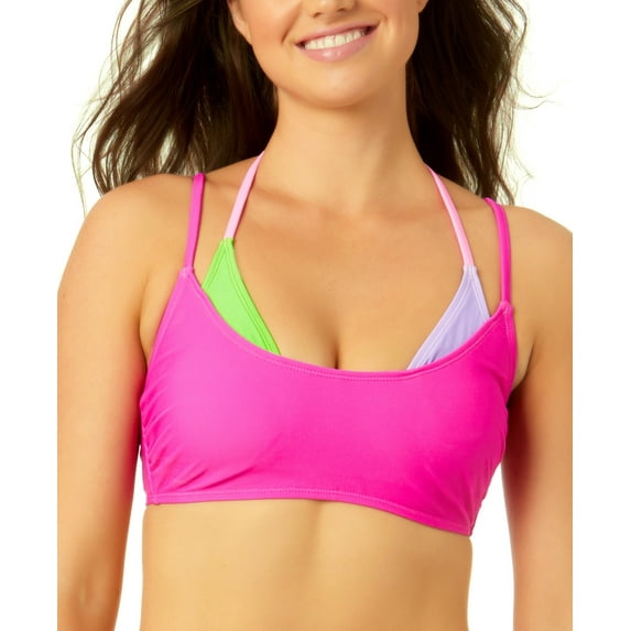 Salt Cove Juniors Double Look Bralette Pink S