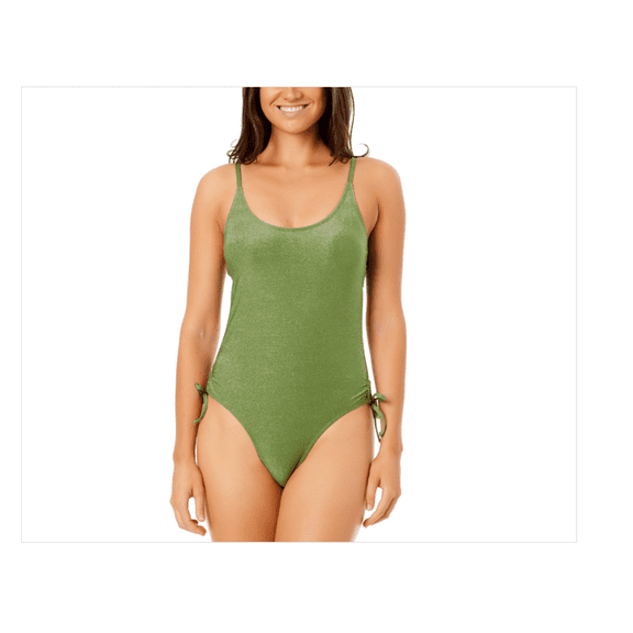 Salt + Cove Juniors' Lurex Open-Back Scoop-Neck One-Piece Swimsuit