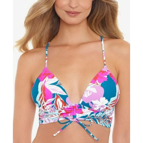Salt + Cove Junior's Bop To The Trop Bikini Top Swimsuit Multicolor Size X-Small