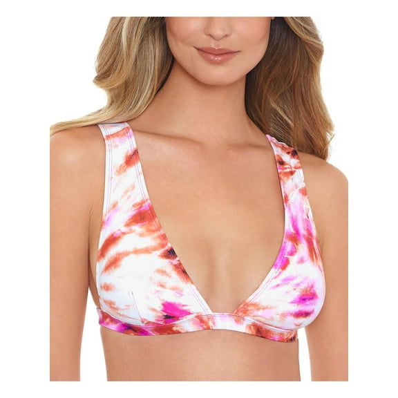 Salt + Cove Womens Juniors Beachwear Plunging Bikini Swim top