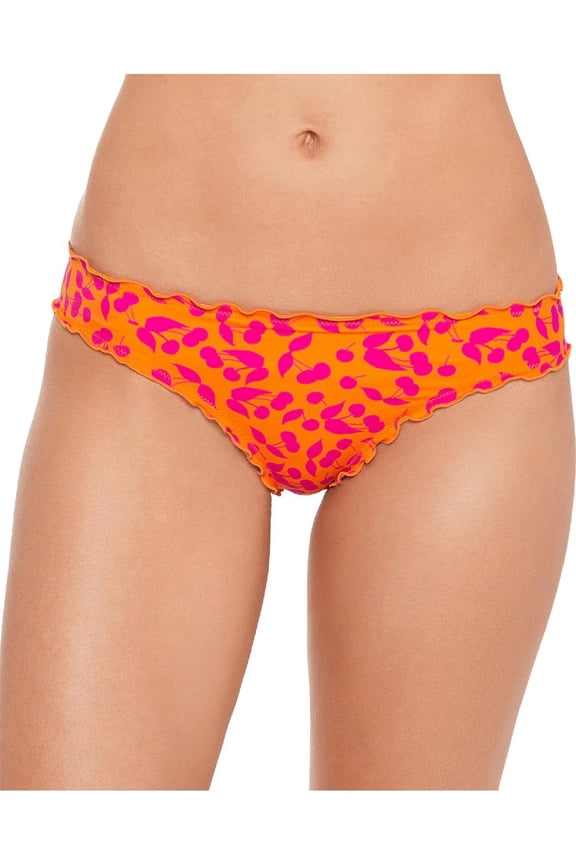 Womens Juniors Cherry On Top Low Rise Hipster Bikini Swim Bottom