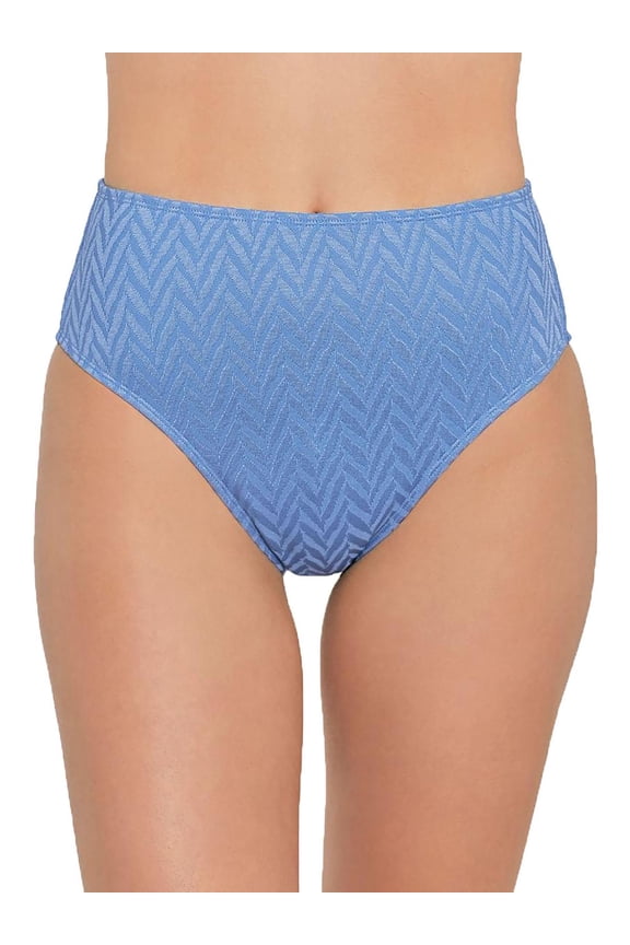 Womens Juniors Chevron High Waist Swim Bottom Separates