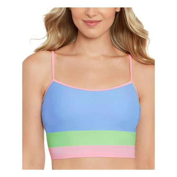 Salt + Cove Womens Juniors Colorblock Banded Bikini Swim top