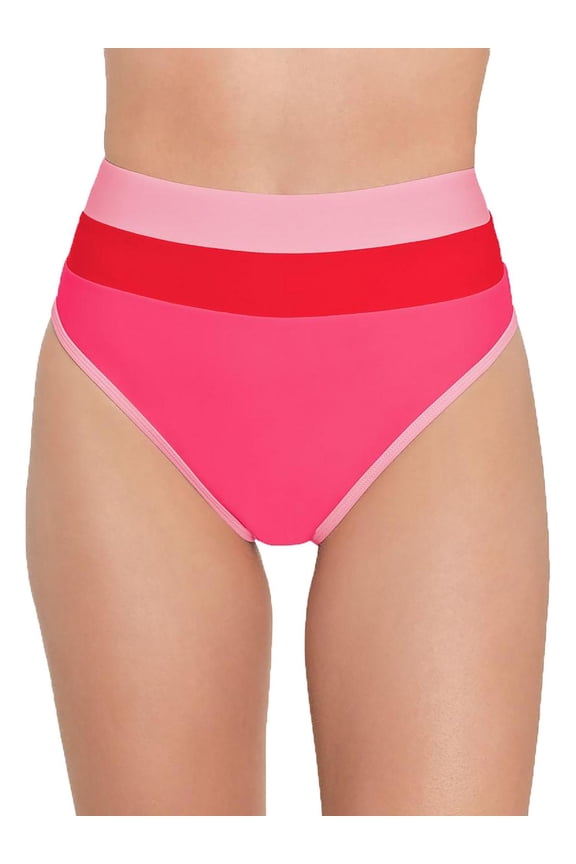 Womens Juniors Colorblock Nylon Swim Bottom Separates