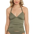 thumbnail image 1 of Salt + Cove Womens Juniors Halter Strappy Tankini Swim Top, 1 of 1