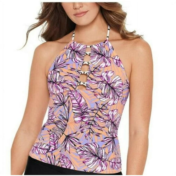 Salt + Cove Womens Juniors Hawaii High Neck Halter Swim Top Separates