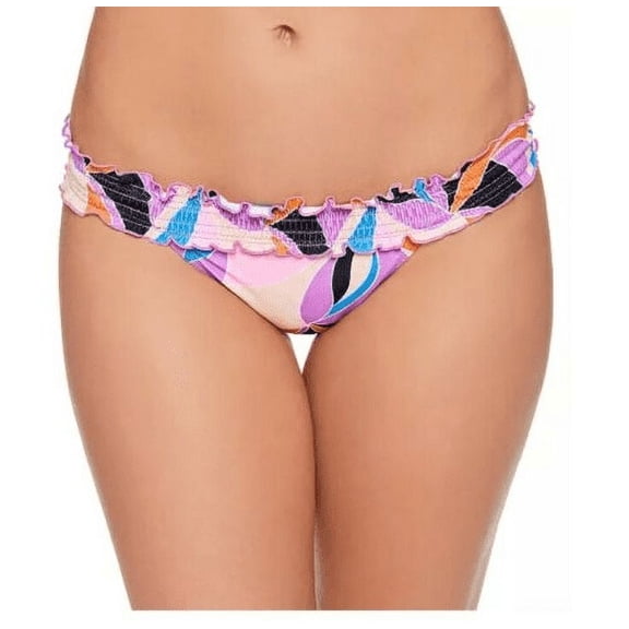 Salt + Cove Womens Juniors Kaleidescope Hipster Smocked Swim Bottom Separates