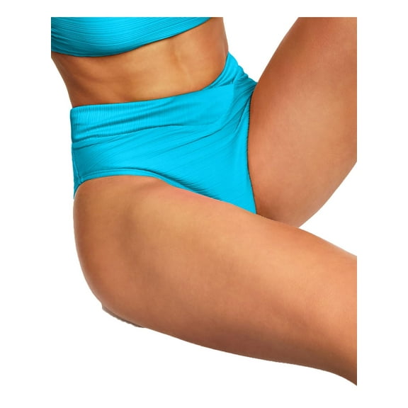 Salt + Cove Womens Juniors Mint Spark Ribbed Nylon Swim Bottom Separates