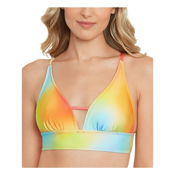 Salt   Cove Womens Juniors Printed Banded Bikini Swim top