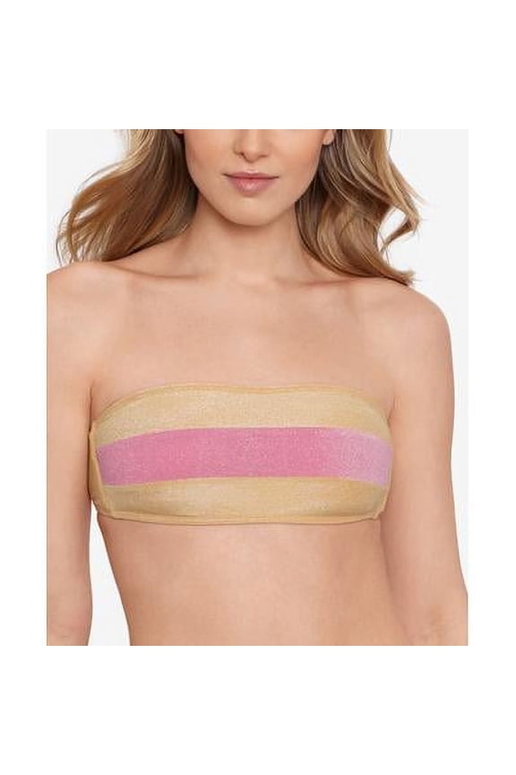 Womens Metallic Removable Padding Bikini Swim top