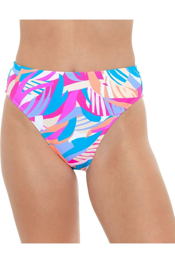 Womens Printed High-Cut Swim Bottom Separates