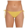 thumbnail image 1 of Women's Ribbed Tie Hipster Bottoms Sunset Yellow Rib XL, 1 of 1