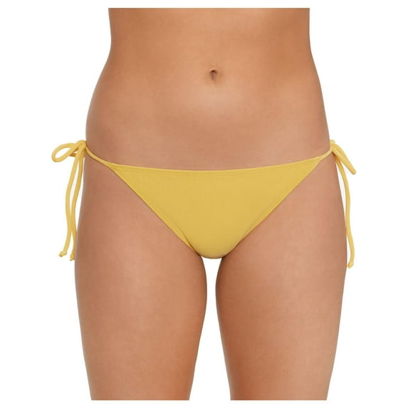 Women's Ribbed Tie Hipster Bottoms Sunset Yellow Rib XL
